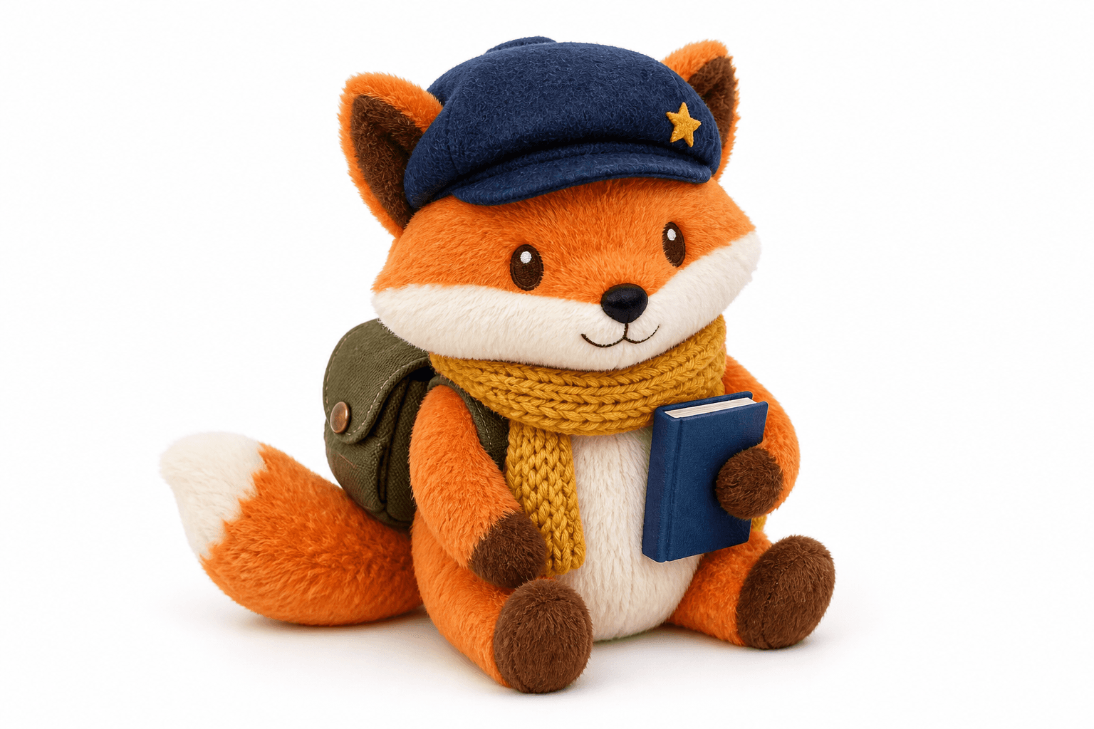 Pip Stuffie, the official Kids News fox plush